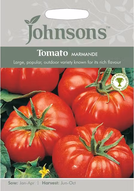 Johnsons Marmande Tomato Vegetable Seeds, Red