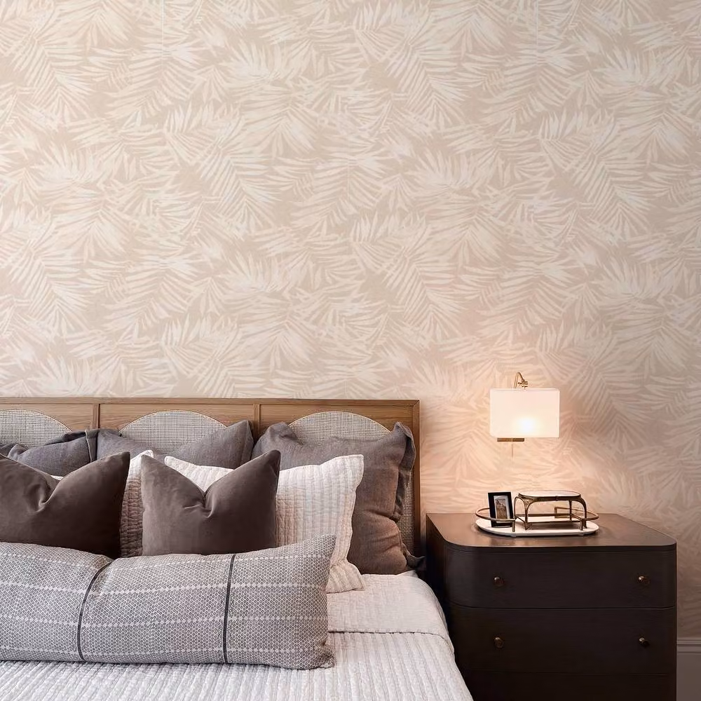 Boutique Amazonia Stone Botanical Floral Vinyl Wallpaper in Grey and Beige, Width: 52 cm, Length: 1000 cm – 3