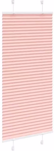 Berkfield Home Single Pleat Polyester Fabric Blind in Pink, W: 60 cm, H: 150 cm