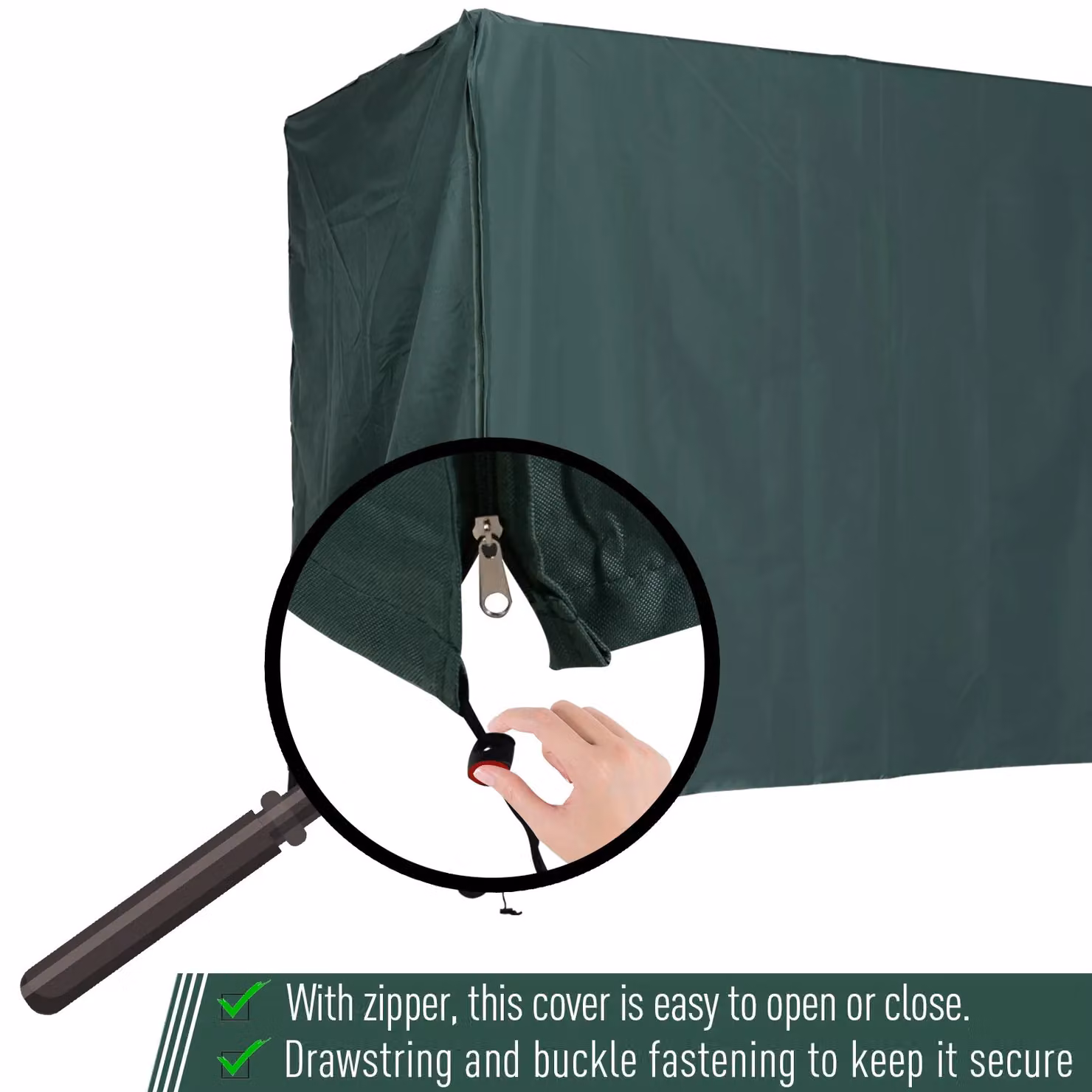 Outsunny Water-Repellent Patio Swing Chair Cover in Green – 4