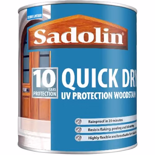 Sadolin Quick Dry Weatherproof Woodstain, Ebony Black, 1 l – 2