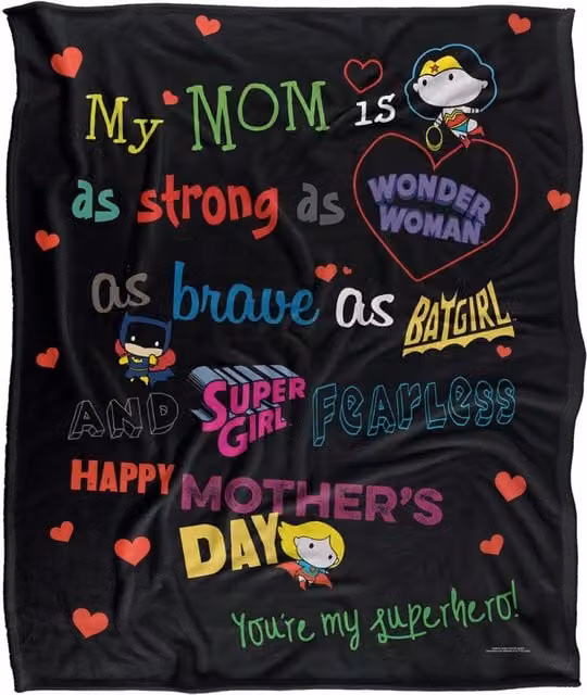 LOGOVISION Justice League Super Soft Microfibre Fleece Throw Blanket, Multicolour, W: 152 cm, D: 127 cm – 6