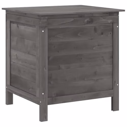 vidaXL Garden Storage Box in Anthracite, Solid Fir Wood, W/D/H: 50 x 49 x 56.5 cm