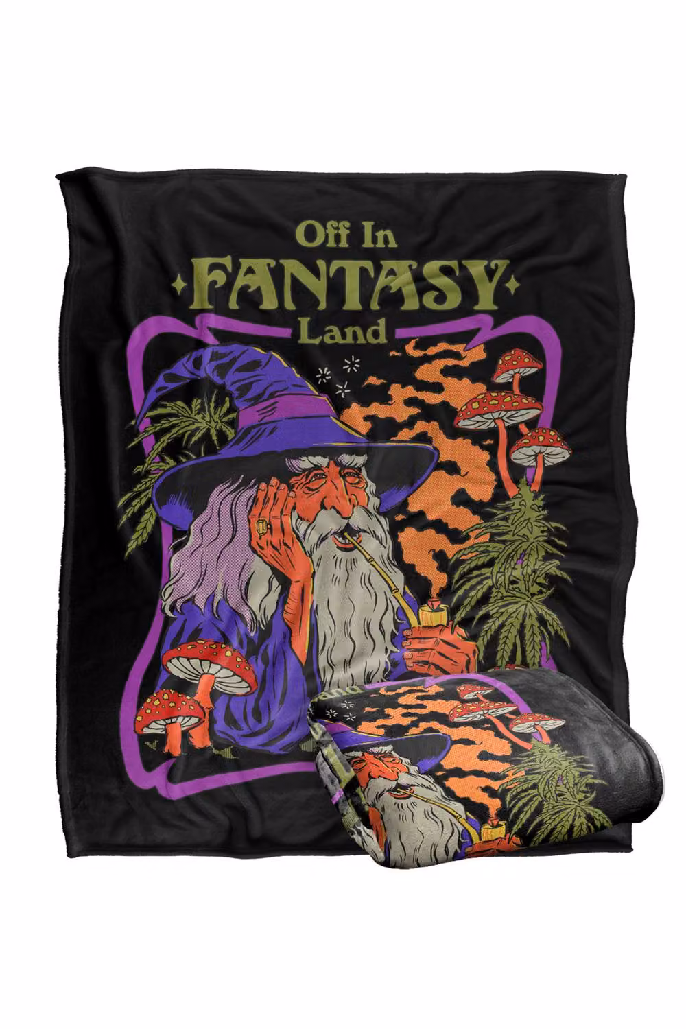 Steven Rhodes Fantasy Land Silky Touch Super Soft Fleece Throw Blanket, Multicolour, W/D/H: 91 x 147 cm – 2