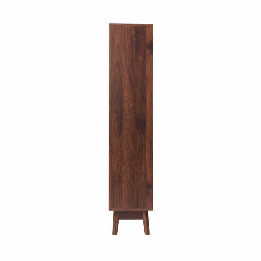 sweeek Scandinavian Wood 3-Door Shoe Cabinet in Brown, W/D/H: 75 x 25 x 131 cm – 2