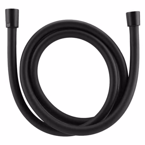 Nes Home Matt Black 1.5m Smooth PVC Flexible Shower Hose with Brass Connectors – 3