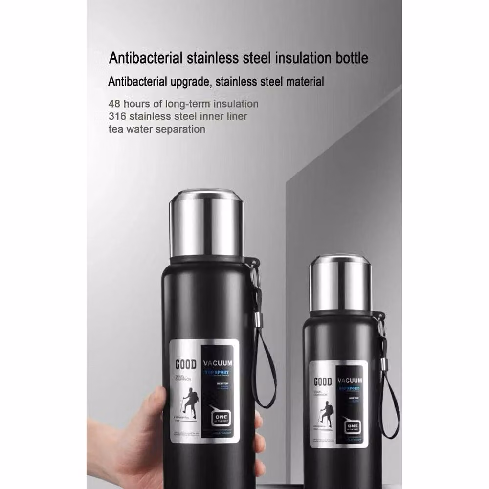 SPETLEK Black Stainless Steel Insulated Vacuum Flask, 1.0 l – 2