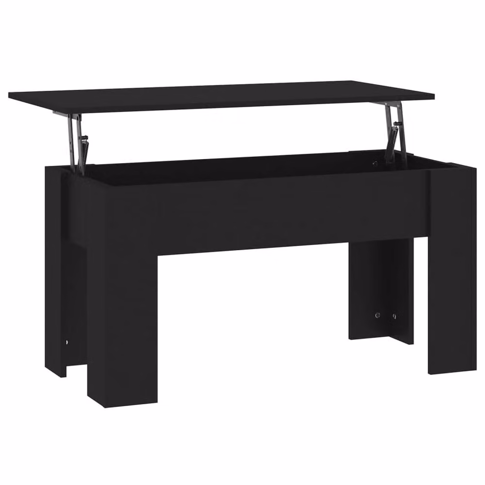 Berkfield Home Black Modern Coffee Table with Lift Mechanism, W/D/H: 101 x 49 x 52 cm – 2