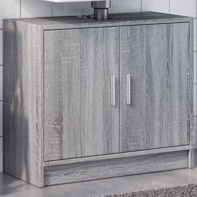Berkfield Home Grey Sonoma Sink Cabinet W/D/H: 63 x 29 x 55 cm