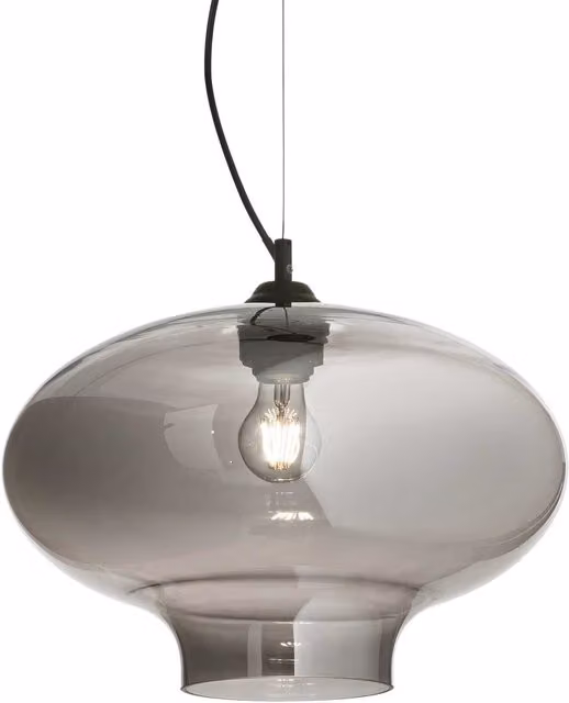 Ideal Lux Bistro Dome Ceiling Pendant Light in Black