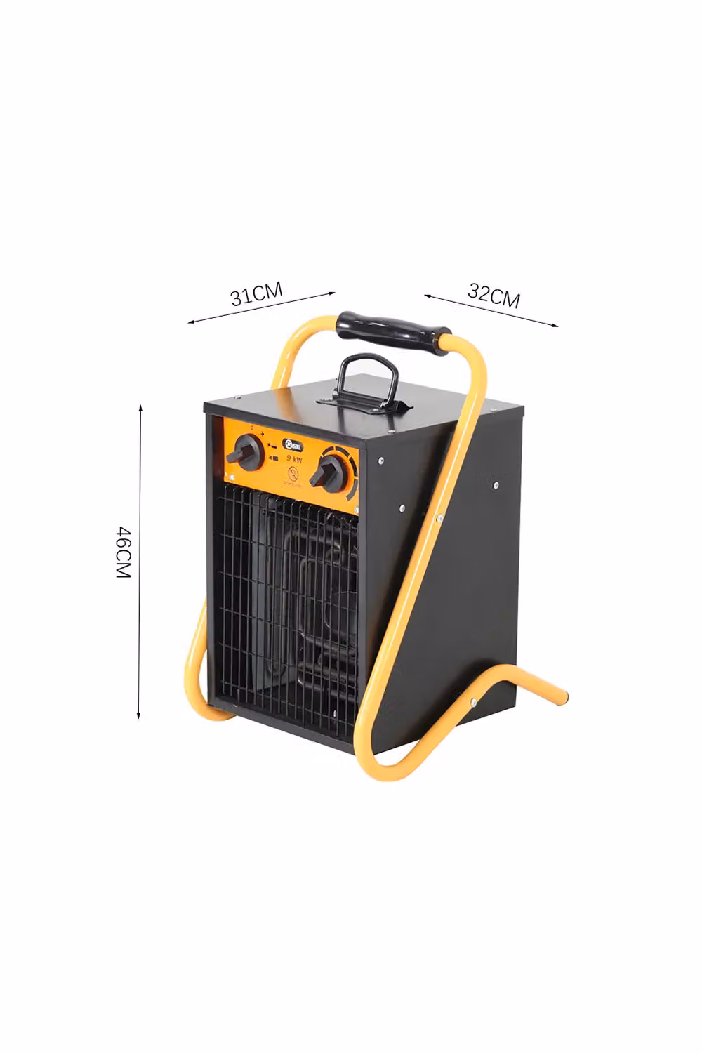 Living and Home 9KW Electric Fan Heater for Agricultural Use, Yellow – 3