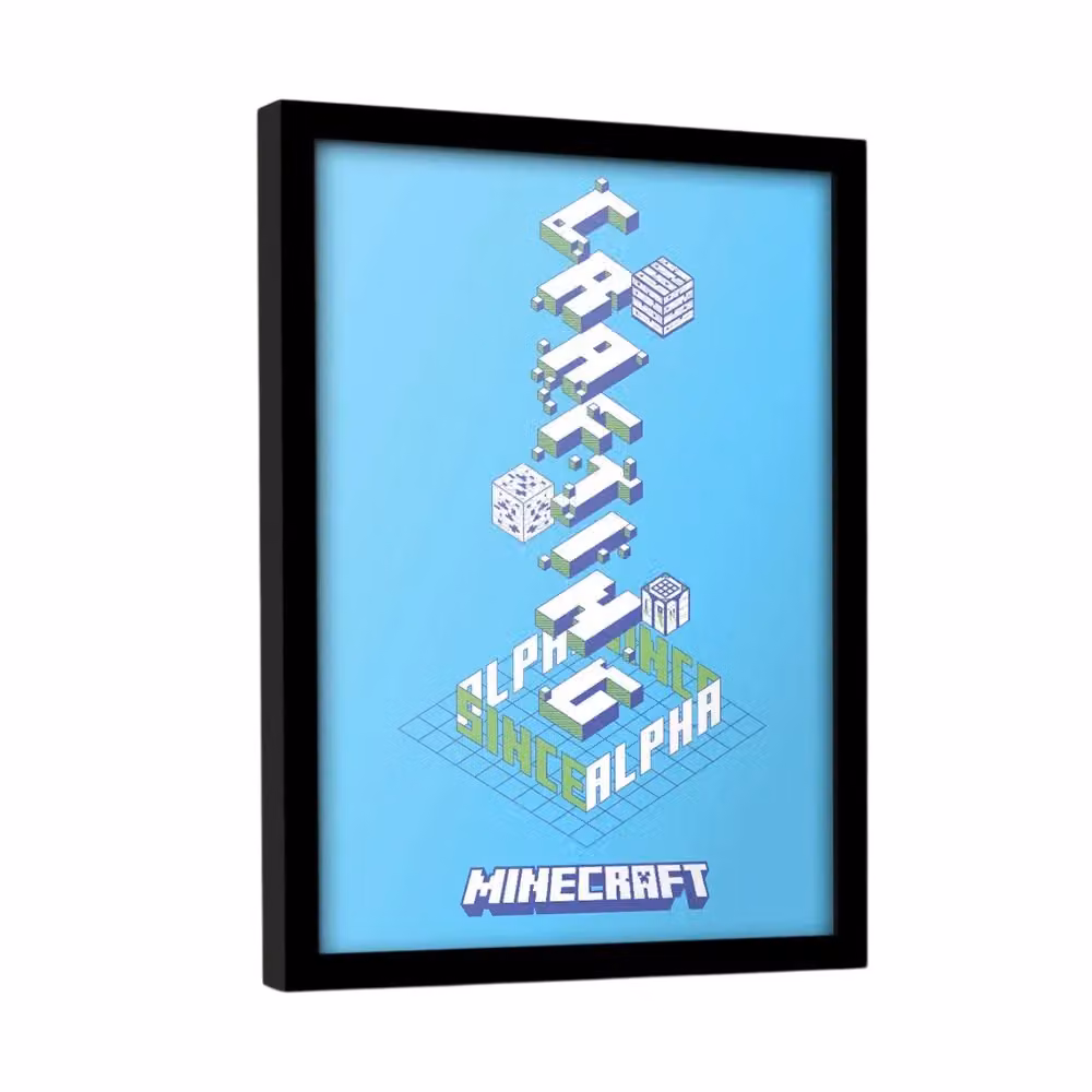 Minecraft Alpha Rectangular Paper Poster in Blue – 2