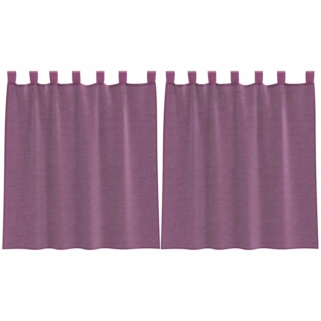 Berkfield Home Purple Voile Curtains with Rod Pockets, 2 Pack – 2