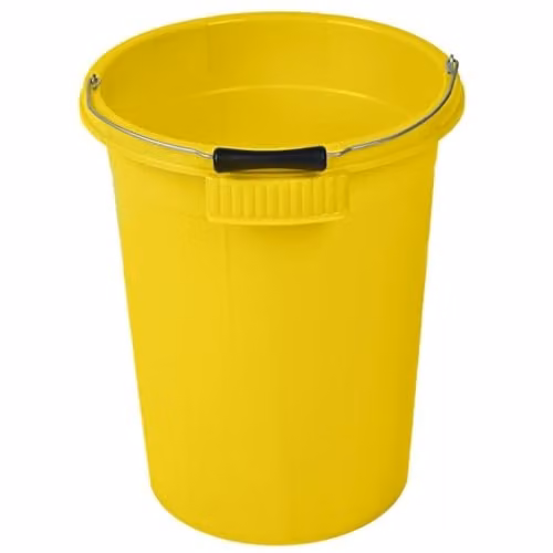 Red Gorilla 30 Litre Plastic Builders Bucket in Yellow, W: 45 cm, D: 40 cm, H: 40 cm