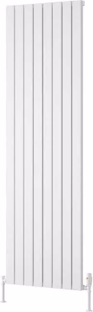 Bathroom Kingdom Piatto White Single Flat Panel Vertical Aluminium Radiator H: 180 cm, W: 59.5 cm