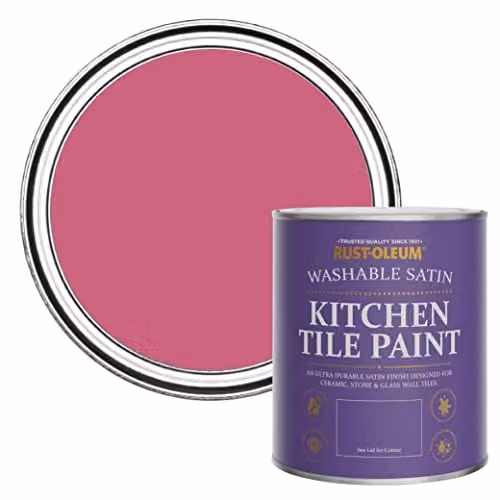 Rust-Oleum Pink Kitchen Tile Paint in Satin Finish, 0.75 l
