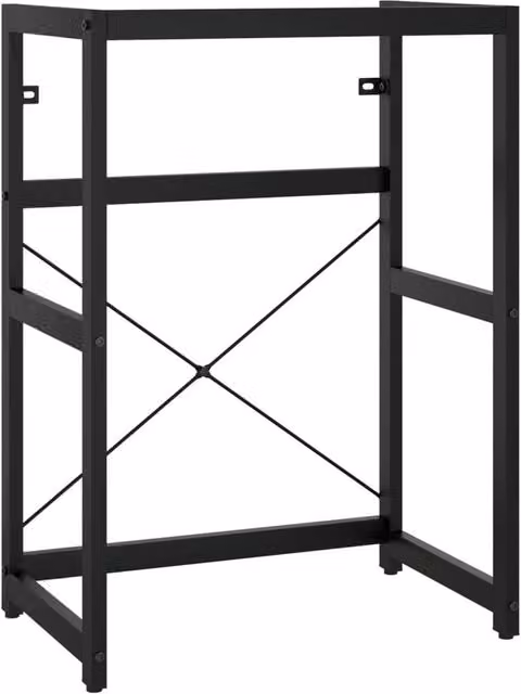 Berkfield Home Black Industrial Metal Bathroom Washbasin Frame, W/D/H: 59 x 38 x 83 cm