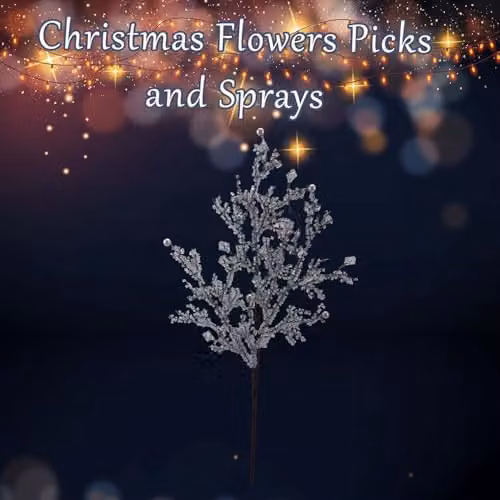 VFM e-Store Christmas Ice Cube Spray Decoration in Clear and Silver, W: 48 cm, H: 22 cm – 2
