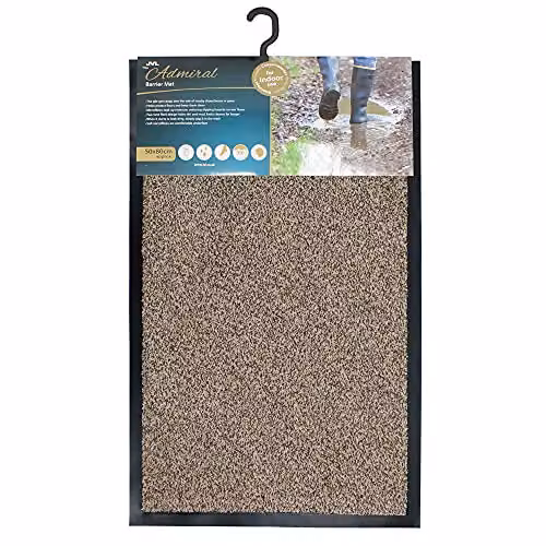 JVL Admiral Microfibre Barrier Doormat, Stone, W: 50 cm, D: 80 cm – 5