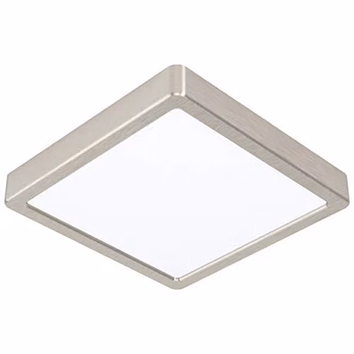 Loops Square Surface Mounted Wall and Ceiling Light, Silver, 16.5W LED, 3000K Warm White