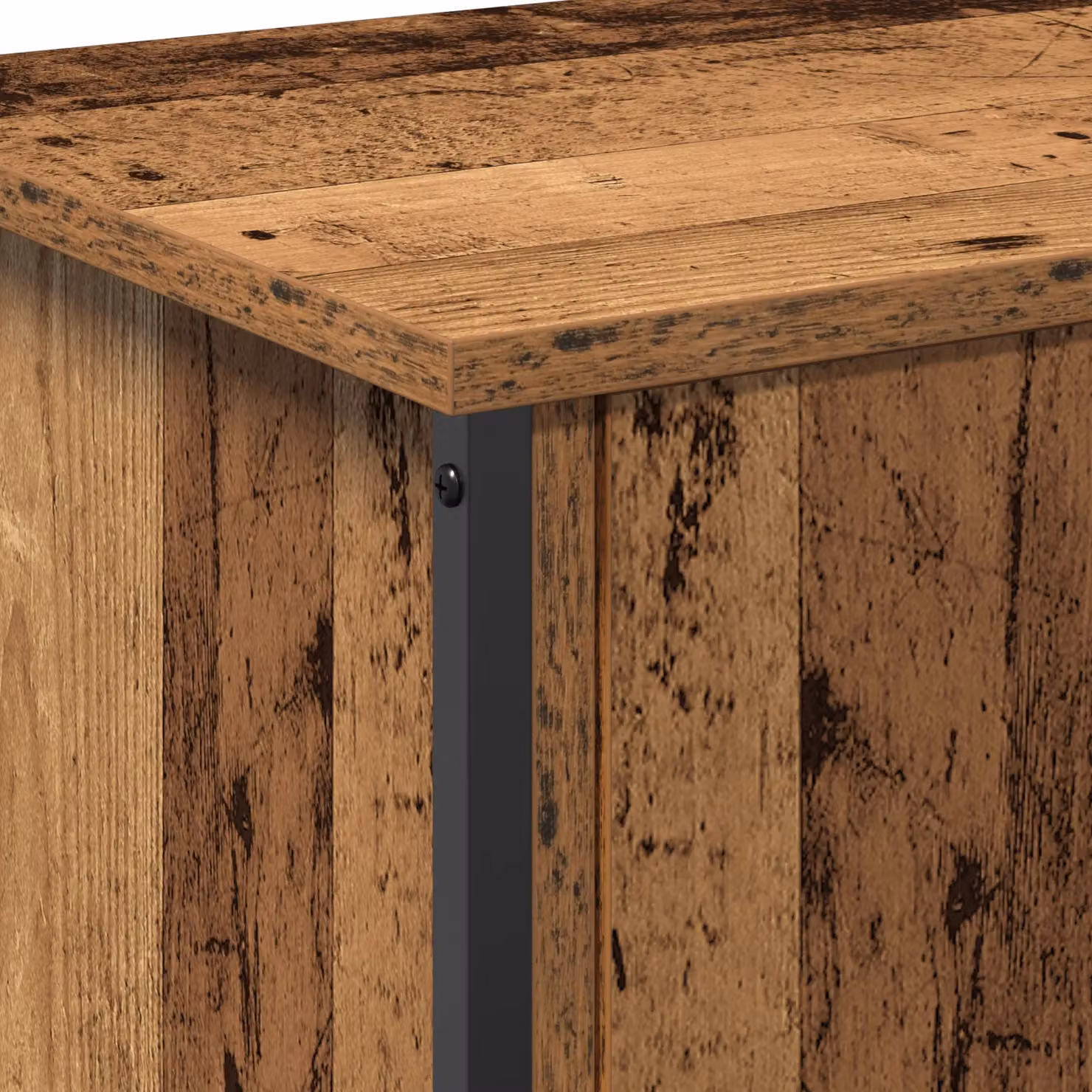 Berkfield Home Rustic Old Wood TV Stand in Brown, W/D/H: 60 x 35 x 45 cm – 5