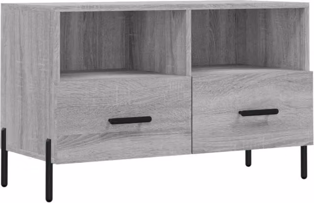 Berkfield Home Modern Grey TV Cabinet W/D/H: 80 x 36 x 50 cm