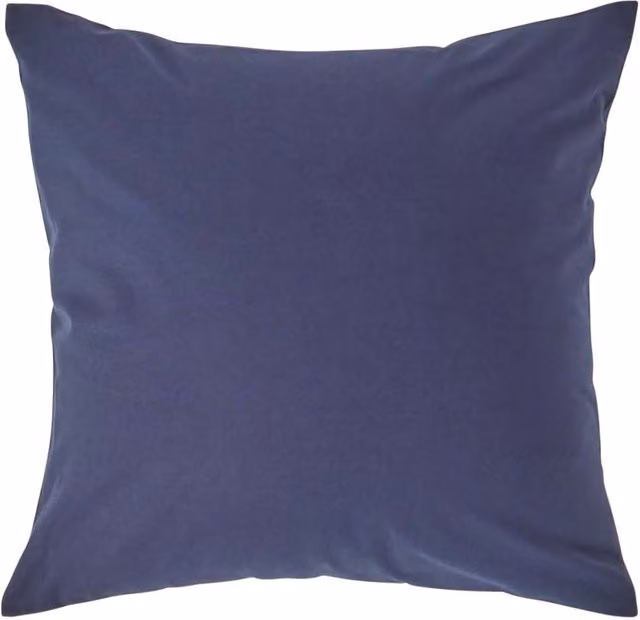 Homescapes 200 Thread Count Egyptian Combed Cotton Percale Pillowcase, Blue, Width: 40 cm