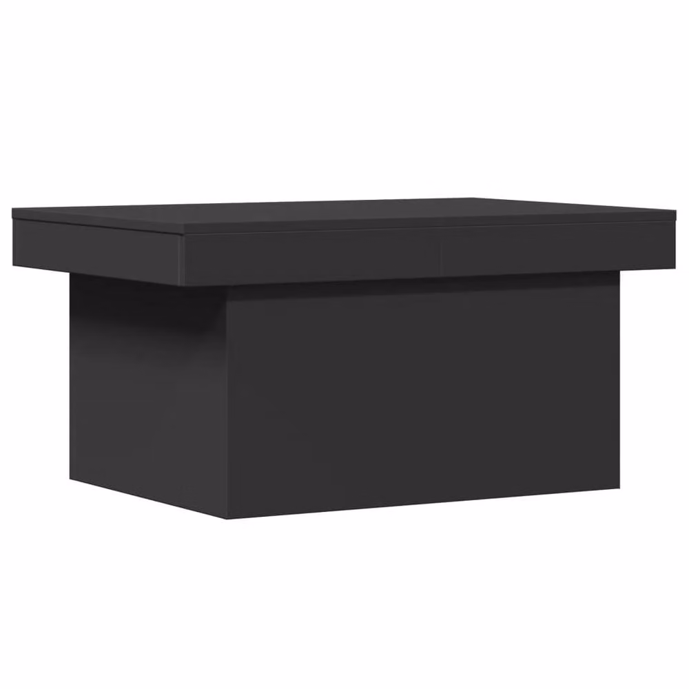 Berkfield Home Modern Black Rectangular Coffee Table in Engineered Wood W: 80 cm, D: 55 cm, H: 40 cm – 2