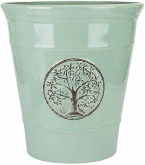 KDMD Deluxe Green Plastic Planter Tub for Indoor Plants, Diameter: 30 cm
