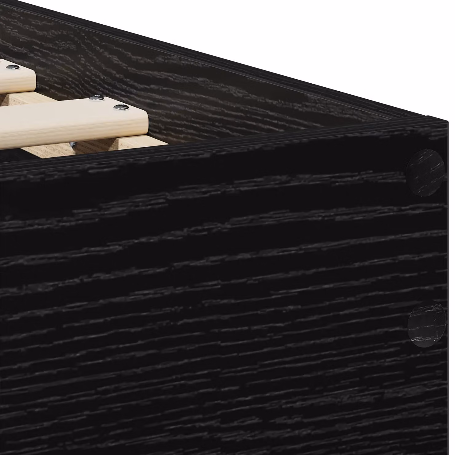 Berkfield Home Modern Black Oak Bed Frame with Headboard, W/D/H: 190 x 75 x 31 cm – 6