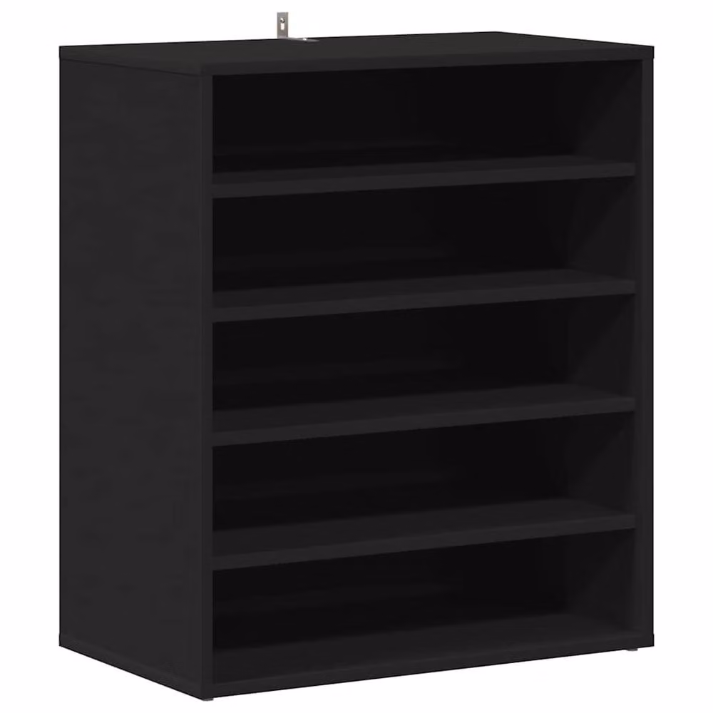 Berkfield Home Modern Black Shoe Cabinet with Internal Flat Shelves, W/D/H: 60 x 35 x 70 cm – 2