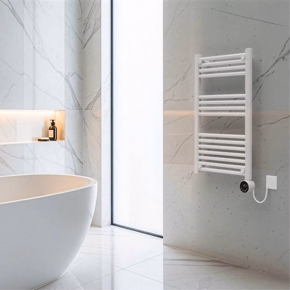 Masterplug SmartEnergy Thermaline White Aluminium Smart Electric Heated Towel Radiator with Wi-Fi App Control, 500W – 3