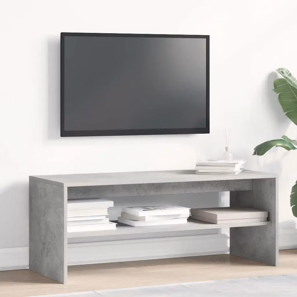 Berkfield Home TV Cabinet in Concrete Grey, W/D/H: 100 x 40 x 40 cm – 2