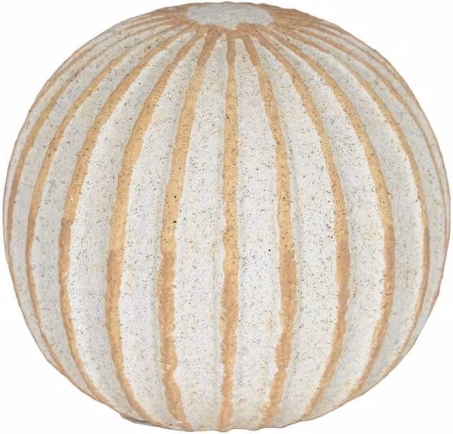KDMD Grove Medium White Woven Ceramic Decorative Tabletop Ball