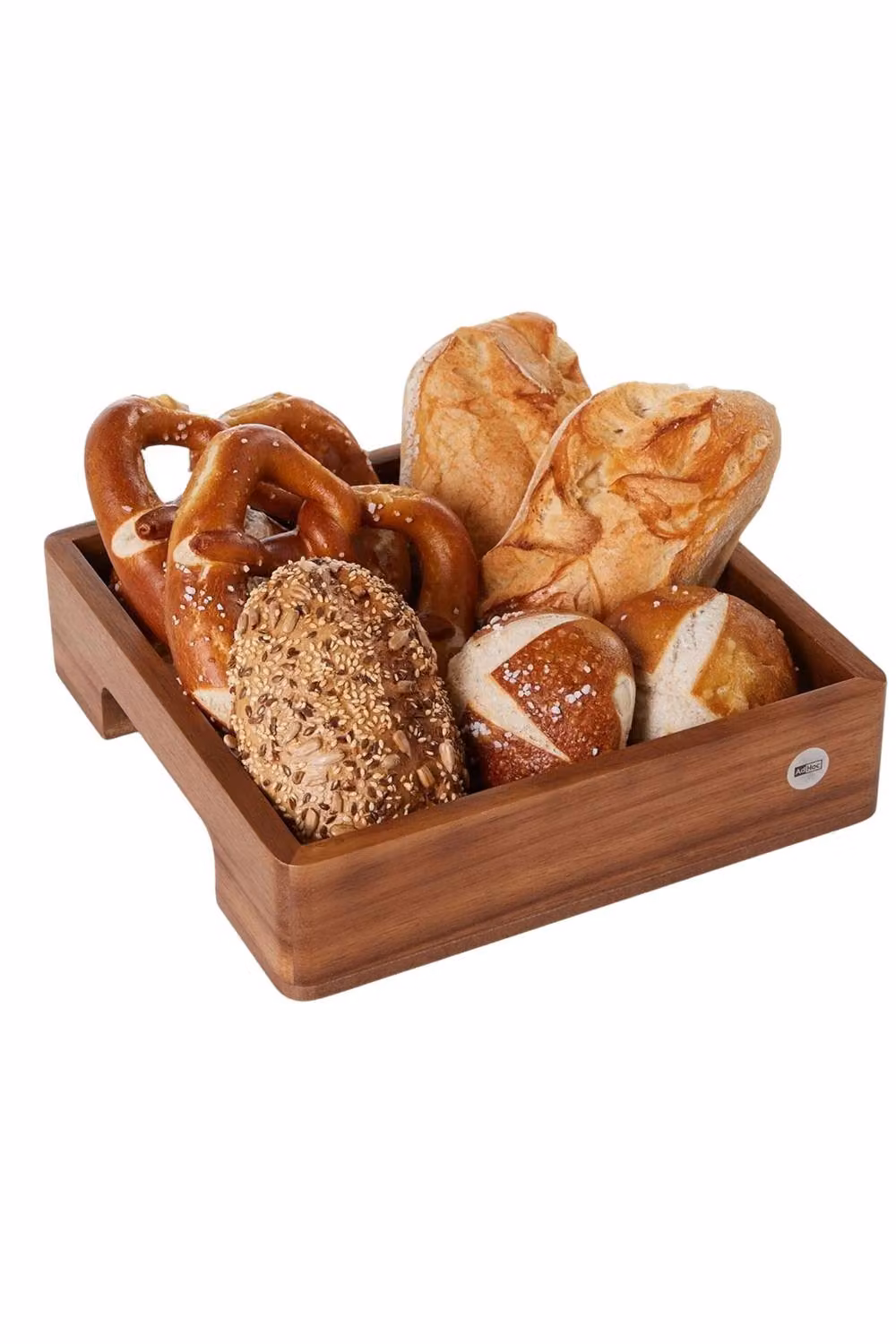 AdHoc Solid Acacia Wood Square Serving Tray in Brown – 3