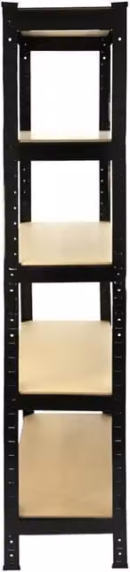 Monstershop Set of 8 T-RAX Black Metal and MDF Racking Units with Adjustable Shelves, W/D/H: 75 x 30 x 150 cm – 1