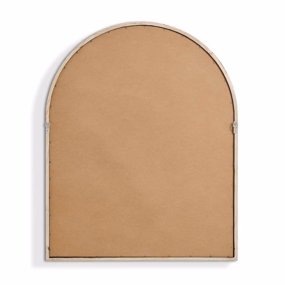 FurnitureboxUK Valerie Walnut Wood Overmantle Arch Mirror in Brown, W: 100 cm, H: 80 cm – 2