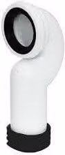FloPlast White Plastic Swan Neck Pan Connector