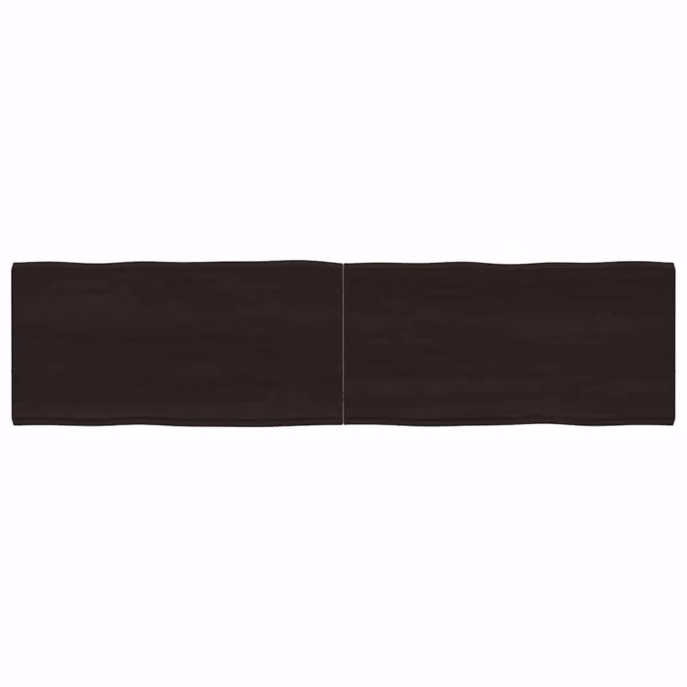 Berkfield Home Table Top Live Edge Solid Wood Dining Surface in Dark Grey and Dark Brown, W/D/H: 160 x 40 x (2-4) cm – 2