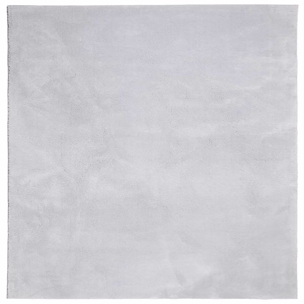 Berkfield Home HUARTE Grey Short Pile Washable Non-Slip Rug, W x D: 200 x 200 cm