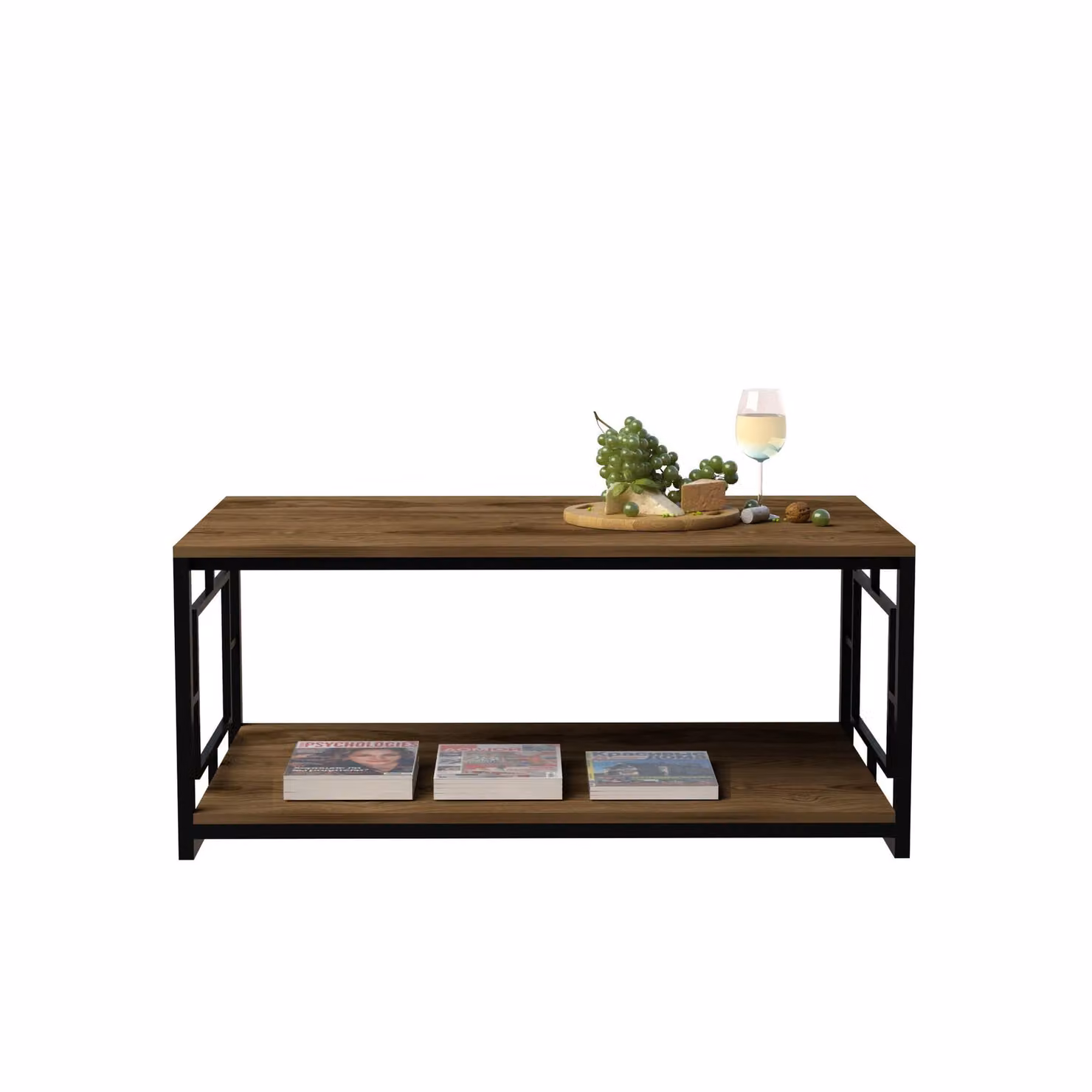 Decorotika Kelvin Rectangular Coffee Table in Brown Matt MDF Laminate – 2