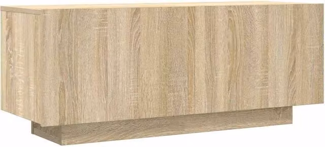 Berkfield Home TV Cabinet in Sonoma Oak Beige, W/D/H: 100 x 35 x 40 cm