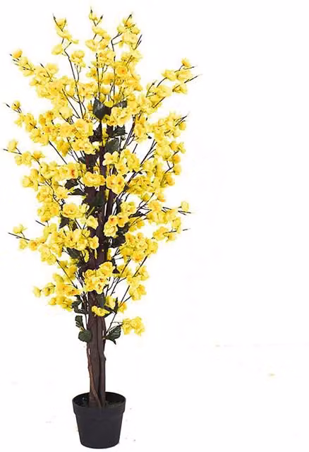 Dyzi 120 cm Artificial Yellow Blossom Tabletop Tree