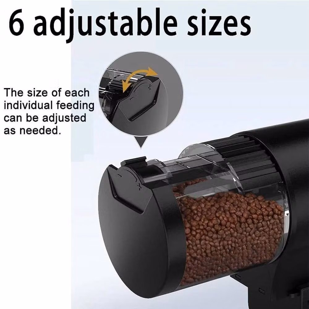 FLAVORA Smart Auto Food Dispenser with Feeding Timer for Aquarium Tanks, Black – 4