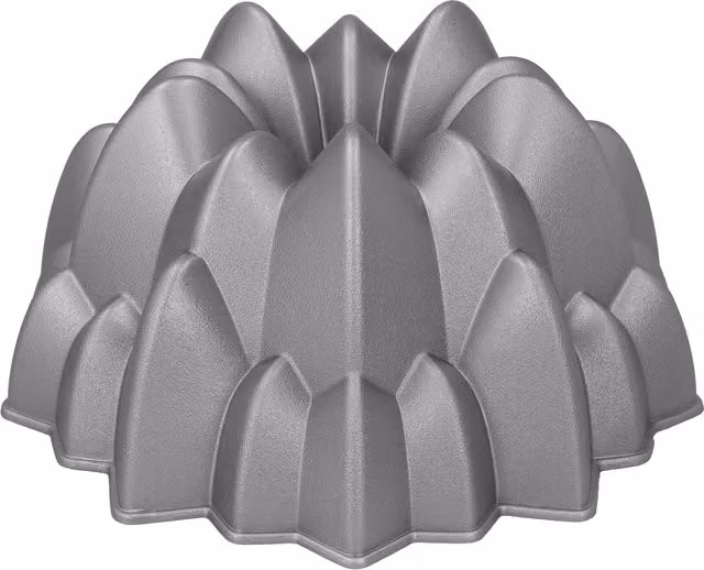 MasterClass Non-Stick Cast Aluminium Decorative Peak Cake Tin, Grey, Diameter: 24 cm