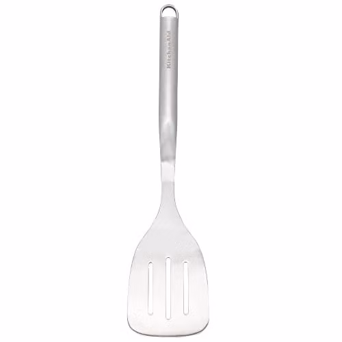 KitchenAid Premium Stainless Steel Slotted Food Turner in Silver – 1