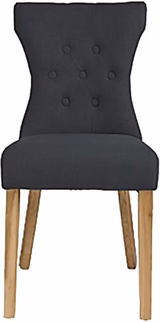 Lemon Pavilion Furniture Naples Dining Chair in Grey Linen Fabric with Oak Wood, W46 x D63 x H92 cm – 1