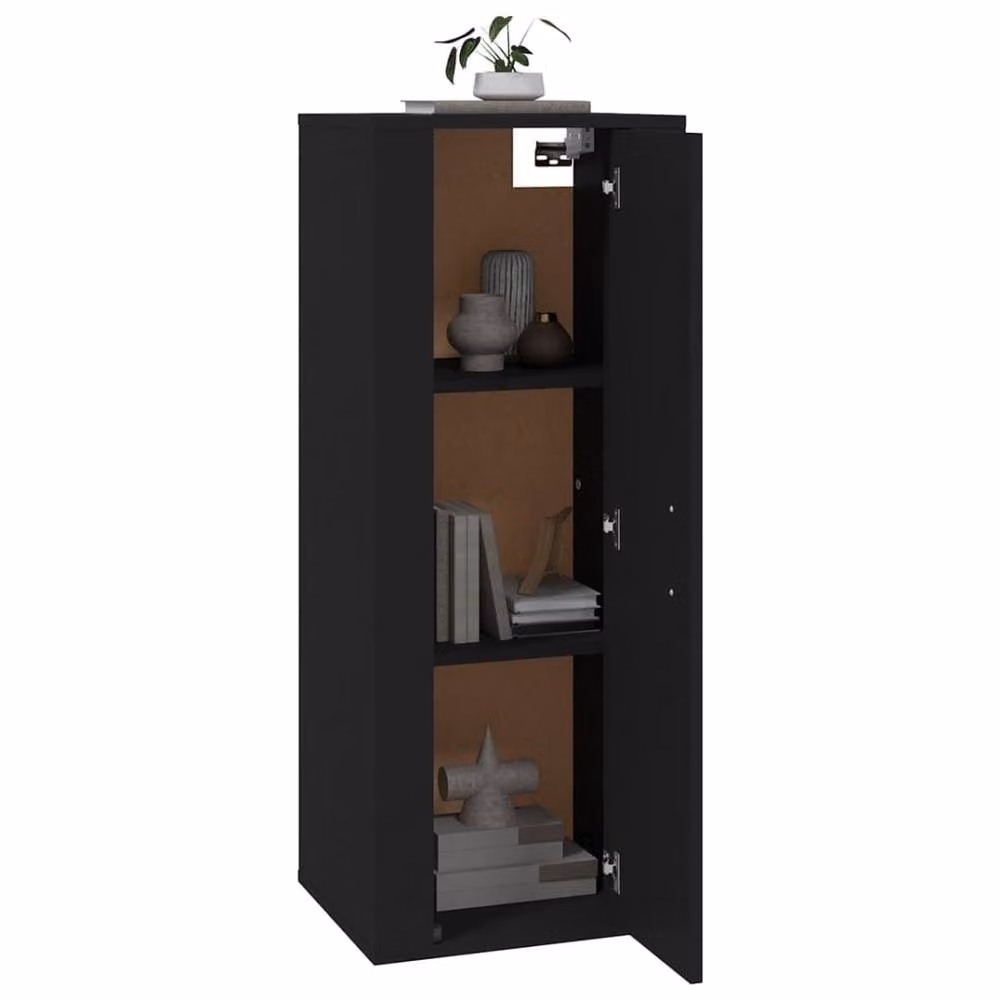 Berkfield Home Wall Mounted TV Cabinet in Black, W/D/H: 100 x 34 x 40 cm – 3