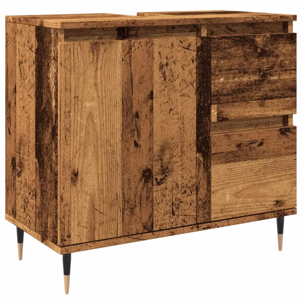 Berkfield Home Industrial Bathroom Cabinet in Brown, W/D/H: 65 x 33 x 60 cm – 2