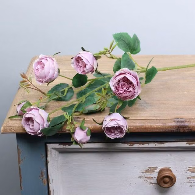 Kingsbury Gifts Artificial Peony Rose Spray in Purple